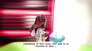 Giantess Woman Grows Huge in Wild 3D Animation Scene.