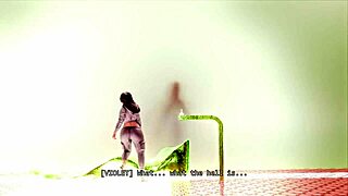 Giantess Woman Grows Huge in Wild 3D Animation Scene.