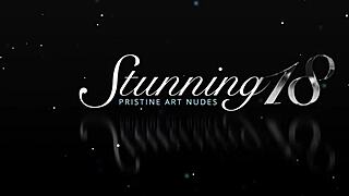 Teen Oluna F Masturbates in Kitchen