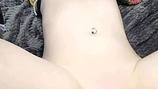 portrait amateur drilled hard by machine in close-up