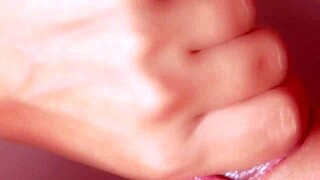 Wow, little slut sucks cock and cums in mouth!