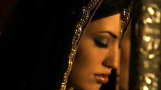 Oriental Brunette Cougar Rips Clothes in Intense Nude Striptease Dance