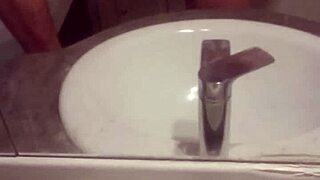 young guy masturbates in casual everyday setting