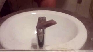 young guy masturbates in casual everyday setting