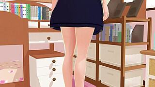 Anime School Girl Gravure in Her Room Wearing a Sailor Uniform, Wow!