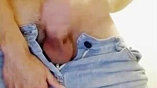 Big Cock Gay Shemale Masturbates!