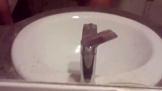 young guy masturbates in casual everyday setting