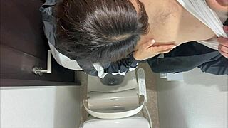 asian couple has raw sex in store