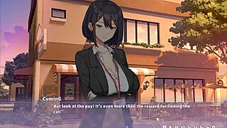 i caught my boss jerking off to my huge cock in this summer clover harem hentai game episode four