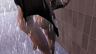 Succubus Seduces In Shower Spanking.
