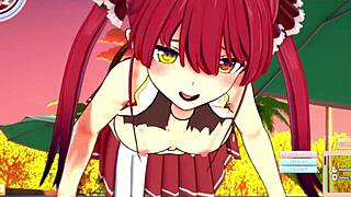 anime houshou marine fucking on beach