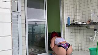 hiring a brazilian maid with an impressive figure for voyeur fetish work