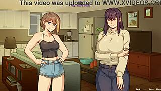 Chloe Watches Amy Masturbate And Jerks Futa Cock