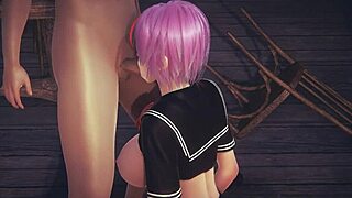 hentai uncensored - tanami blowjob and fucked in a tavern - japanese asian manga anime game porn