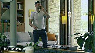 boss jerks off while his hot assistants tease and fuck in front of him - disruptivefilms