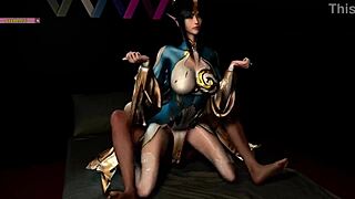 Feng Qing Er Slams Monk in Wild 3D Animation. Asian Teen Dominates with Dildo Action.