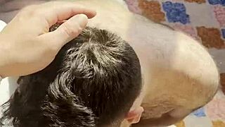 Hairy bodybuilder gets his ass pounded by a slut