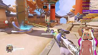 vtuber lewdneko plays overwatch and gets spanked part 2