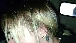that sexy girl is sucking dick in the back of the truck right in the city center