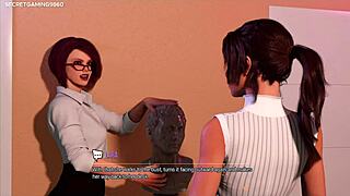 3Dヘンタイでララクロフトがグローリーホールで巨大BBCを舐め回す