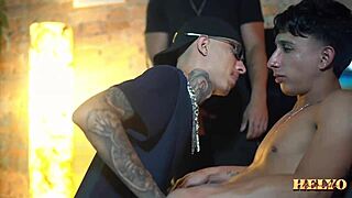 Twins And Brother Engage In Intense Gay Orgy With Three Cocks