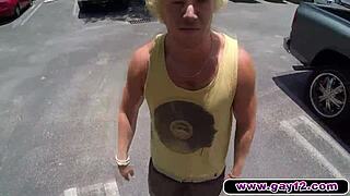 blonde muscle surfer dude hanging out by the beach