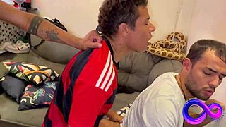 Football night turns into a wild group orgy