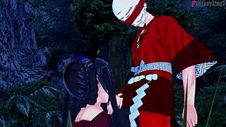 akeno blindfolded bj from kuroka in hsdxd ntr madness