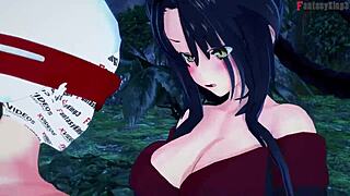 akeno blindfolded bj from kuroka in hsdxd ntr madness