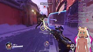 vtuber lewdneko plays overwatch and gets spanked part 2