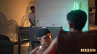 Twins And Brother Engage In Intense Gay Orgy With Three Cocks