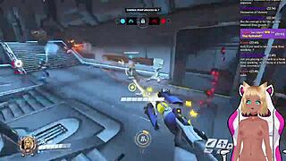 vtuber lewdneko plays overwatch and gets spanked part 2