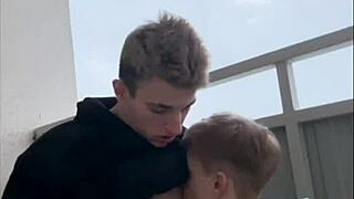 Twink Joins Guy for Intense Blowjob Session