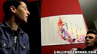 Robbie Anthony Slides Big Cock Into Skinny Twink's Tight Asshole