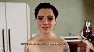 Rough doggystyle on the desk with big-titted cosplay babe. Tales from the Deep Eve Ep 4.