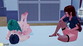 Trap Girlfriend NTR Turns Into Wild Anime Futanari Cock Riding With Friend