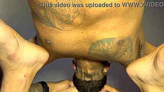 Wow, that 21cm monster is going deep in the young guy for some hot interracial bareback! 😍