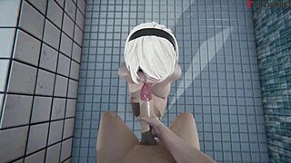 Wow, 2-B dances and gets fucked hard in shower fantasy! Full 1hr 3D movie on Sheer FantasyKing3 awaits.