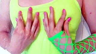 Wet see-through shirt on amazing latina ass