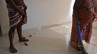 Tamil Maid Prabha Sneaks a Quick Jerk for Owner During Work Break