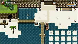 Lost lagoon harem game episode 6 features a cute beauty bathing naked in public.