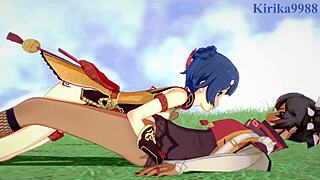 Ganyu Keqing Xiangling Xinyan Futanari Sex!