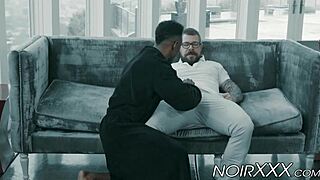 Hunky Rocco Steele Stuffs His Fat Cock Inside Black Jock’s Tight Hole