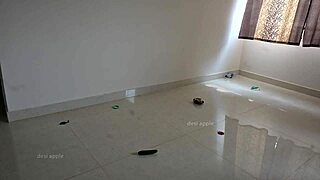 Tamil Maid Prabha Sneaks a Quick Jerk for Owner During Work Break