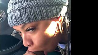 Tattooed Snowboarder Slut's Choking Blowjob Facial