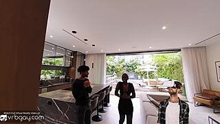 Tony genius deepthroats white dick in vr