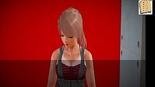 My new family explores erotic adventures in a 3D anime game