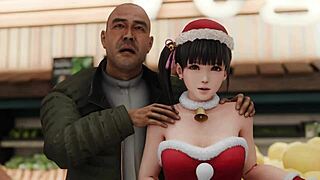 Koharu frozen in time for steamy 3D doggystyle action