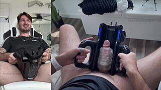 Trying out my new sex toy the XSpaceCup XT5 auto-stroker for the first time