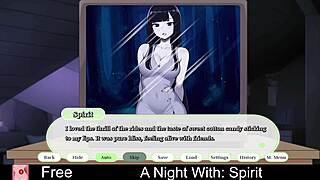 a night with spirit in erotic hentai game